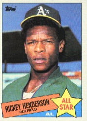 1985 Topps Baseball Cards      706     Rickey Henderson AS